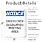 Signmission Emergency Evacuation Meeting Area, 18 in W x Rectangle, Aluminum OS-2PACK-NS-A-1824-V-11790 - alternate 2